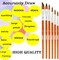 Watercolor Brushes Professional 6PCS Watercolor Paint Brushes for Painting, Cat's Tongue Oval Wash Paint Brush, Dagger, Round Pointed Watercolor Brush for Water Color Acrylics Gouache Ink